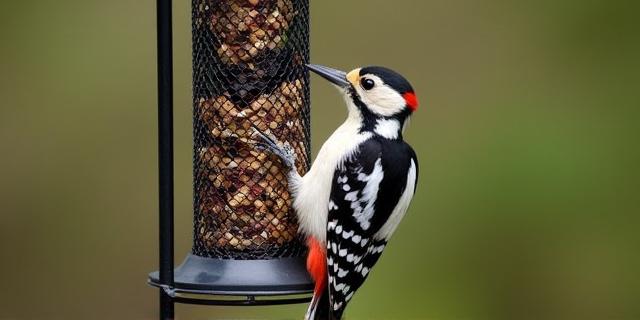 Suet feeders designed for woodpeckers